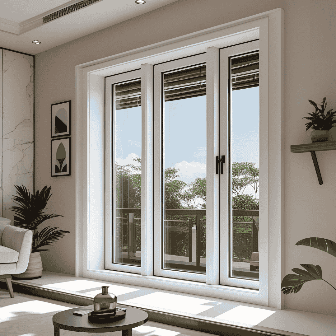 uPVC Three Track Windows – Smooth Sliding Solutions in Madurai & Tamil Nadu
