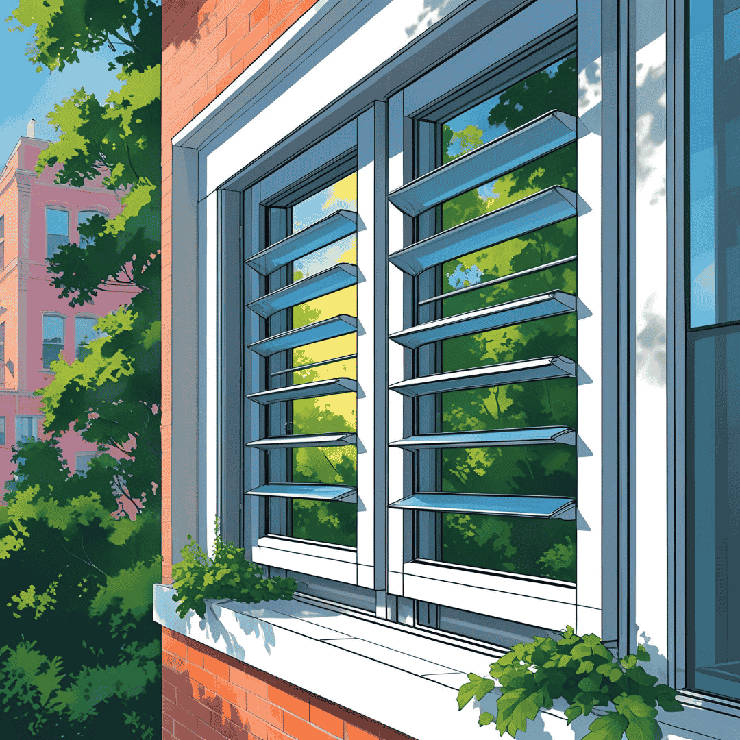 Bright & Breezy uPVC Fixed + Ventilator Combo Windows for Madurai Homes