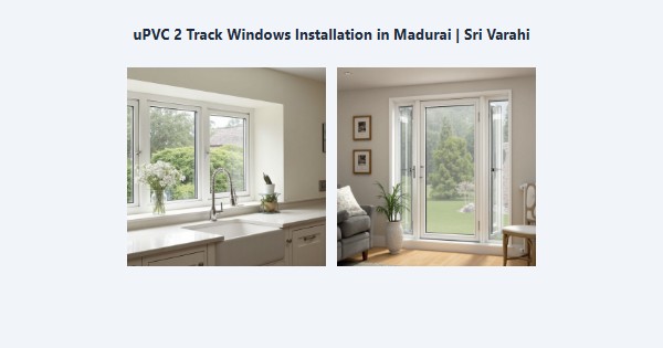 Best uPVC 2 Track Windows Installation in Madurai | Sri Varahi