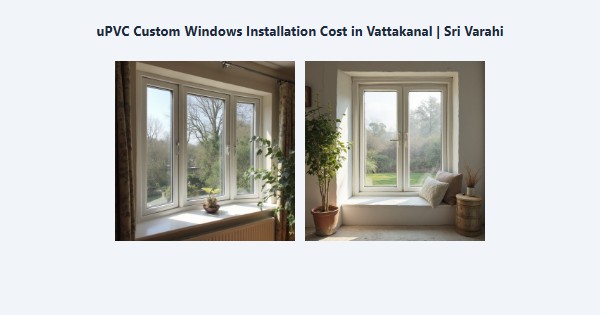 Best uPVC Custom Windows Installation Cost in Vattakanal, Kodaikanal | Sri Varahi
