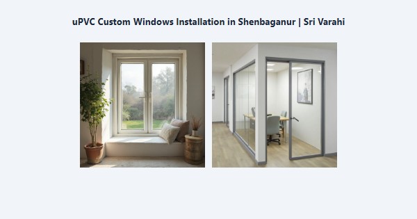 Best uPVC Custom Windows Installation in Shenbaganur, Kodaikanal | Sri Varahi