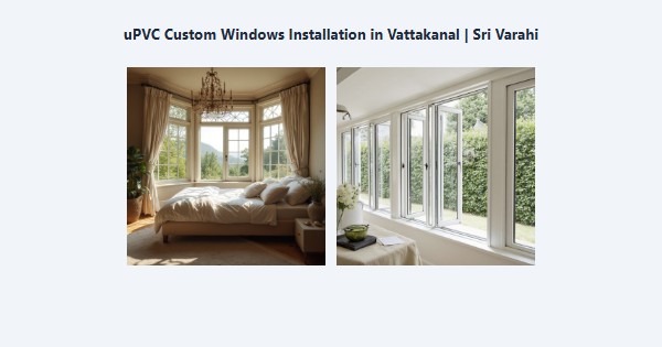 Best uPVC Custom Windows Installation in Vattakanal, Kodaikanal | Sri Varahi
