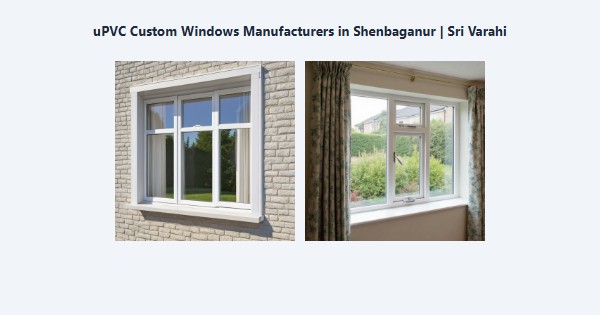 Best uPVC Custom Windows Manufacturers in Shenbaganur, Kodaikanal | Sri Varahi