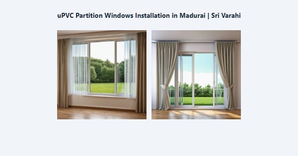 Best uPVC Partition Windows Installation in Madurai | Sri Varahi