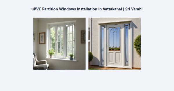 Best uPVC Partition Windows Installation in Vattakanal, Kodaikanal | Sri Varahi