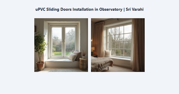 Best uPVC Sliding Doors Installation in Observatory, Kodaikanal | Sri Varahi