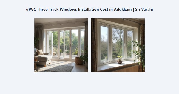 Best uPVC Three Track Windows Installation Cost in Adukkam, Kodaikanal | Sri Varahi