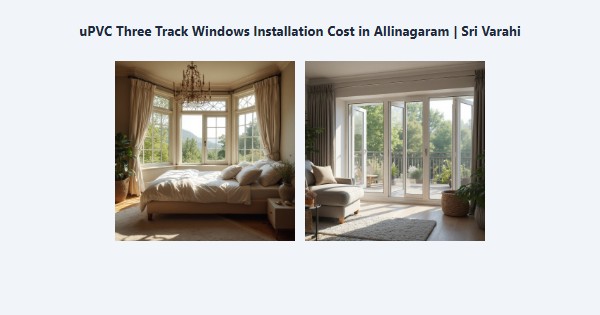Best uPVC Three Track Windows Installation Cost in Allinagaram, Theni | Sri Varahi