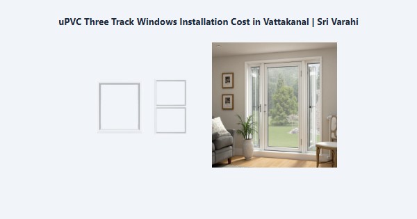 Best uPVC Three Track Windows Installation Cost in Vattakanal, Kodaikanal | Sri Varahi