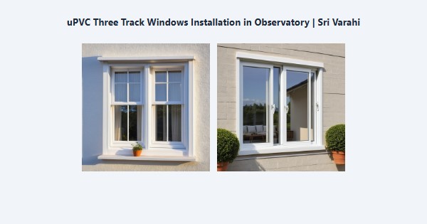 Best uPVC Three Track Windows Installation in Observatory, Kodaikanal | Sri Varahi
