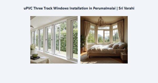 Best uPVC Three Track Windows Installation in Perumalmalai, Kodaikanal | Sri Varahi