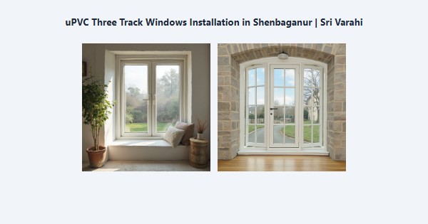 Best uPVC Three Track Windows Installation in Shenbaganur, Kodaikanal | Sri Varahi