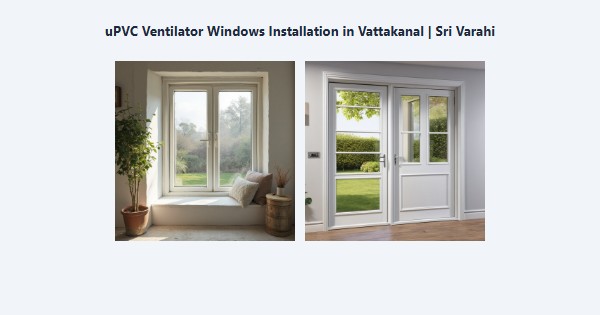 Best uPVC Ventilator Windows Installation in Vattakanal, Kodaikanal | Sri Varahi