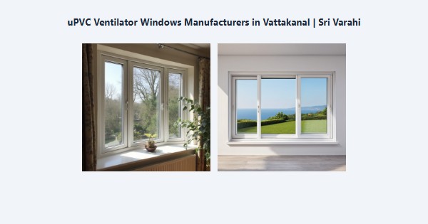 Best uPVC Ventilator Windows Manufacturers in Vattakanal, Kodaikanal | Sri Varahi