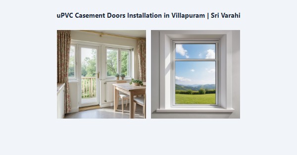 Cheap uPVC Casement Doors Installation in Villapuram, Madurai | Sri Varahi