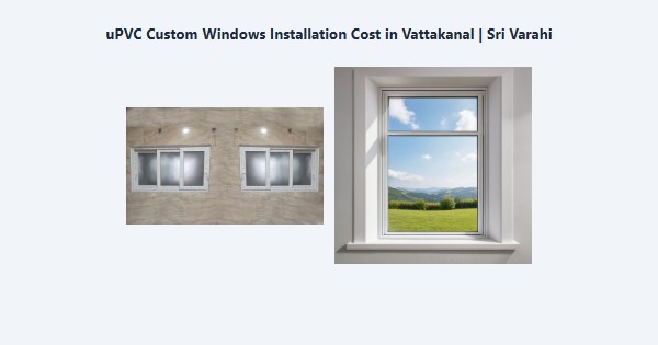 Cheap uPVC Custom Windows Installation Cost in Vattakanal, Kodaikanal | Sri Varahi