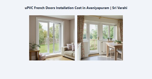 Cheap uPVC French Doors Installation Cost in Avaniyapuram, Madurai | Sri Varahi