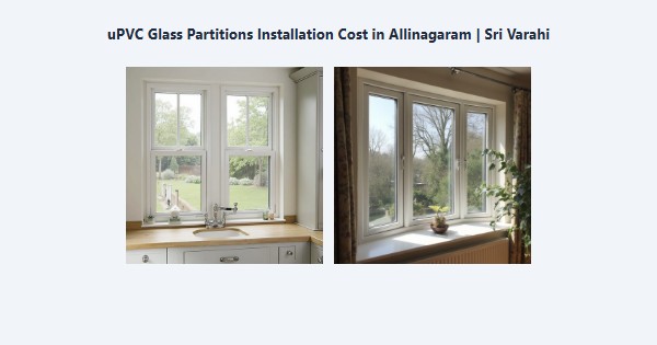 Cheap uPVC Glass Partitions Installation Cost in Allinagaram, Theni | Sri Varahi
