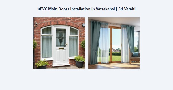 Cheap uPVC Main Doors Installation in Vattakanal, Kodaikanal | Sri Varahi