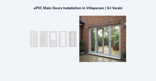 Cheap uPVC Main Doors Installation in Villapuram, Madurai | Sri Varahi