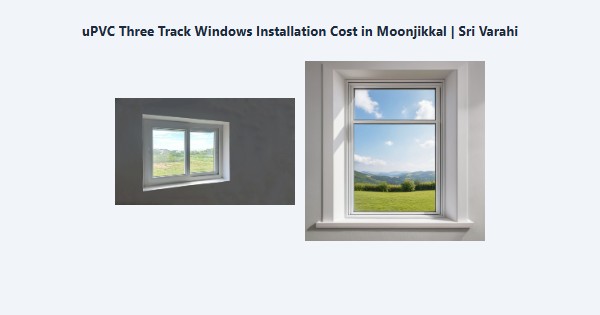 Cheap uPVC Three Track Windows Installation Cost in Moonjikkal, Kodaikanal | Sri Varahi