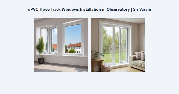 Cheap uPVC Three Track Windows Installation in Observatory, Kodaikanal | Sri Varahi