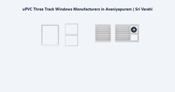 Cheap uPVC Three Track Windows Manufacturers in Avaniyapuram, Madurai | Sri Varahi