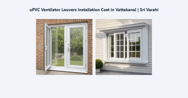 Cheap uPVC Ventilator Louvers Installation Cost in Vattakanal, Kodaikanal | Sri Varahi