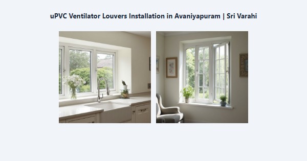 Cheap uPVC Ventilator Louvers Installation in Avaniyapuram, Madurai | Sri Varahi
