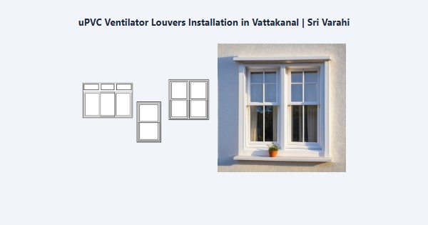 Cheap uPVC Ventilator Louvers Installation in Vattakanal, Kodaikanal | Sri Varahi