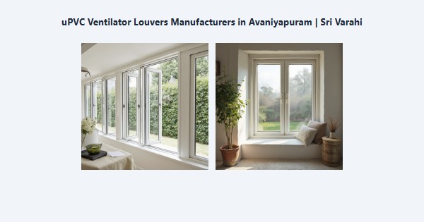 Cheap uPVC Ventilator Louvers Manufacturers in Avaniyapuram, Madurai | Sri Varahi