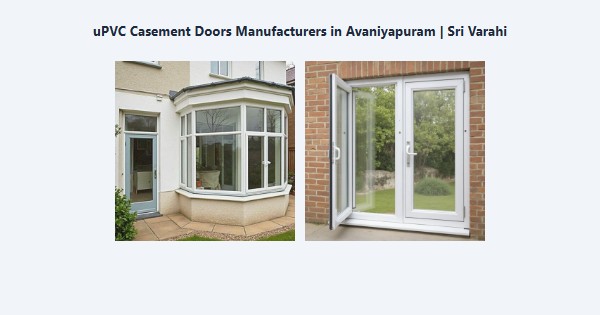 Top uPVC Casement Doors Manufacturers in Avaniyapuram, Madurai | Sri Varahi
