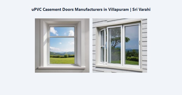 Top uPVC Casement Doors Manufacturers in Villapuram, Madurai | Sri Varahi