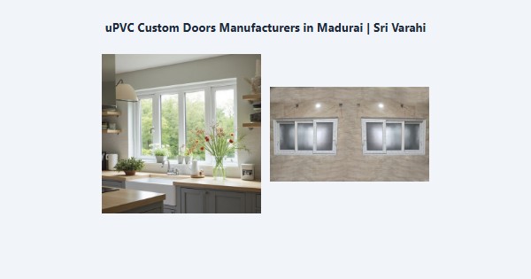 Top uPVC Custom Doors Manufacturers in Madurai | Sri Varahi