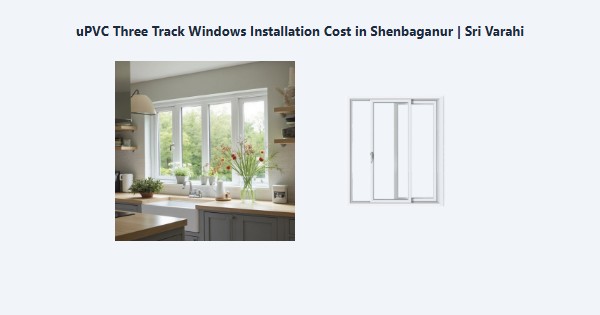 Top uPVC Three Track Windows Installation Cost in Shenbaganur, Kodaikanal | Sri Varahi