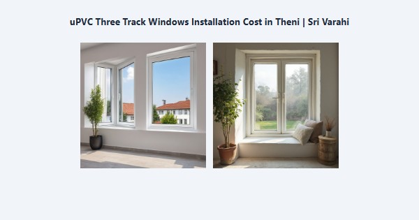Top uPVC Three Track Windows Installation Cost in Theni | Sri Varahi