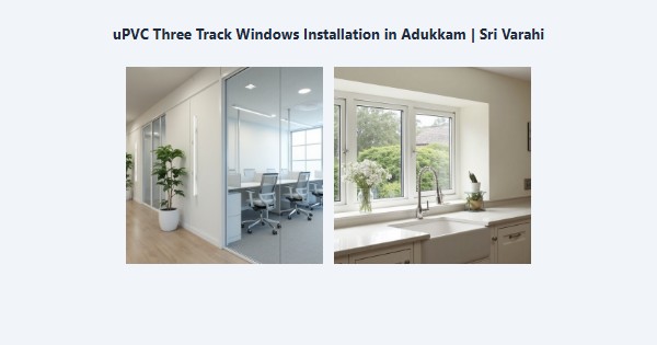 Top uPVC Three Track Windows Installation in Adukkam, Kodaikanal | Sri Varahi