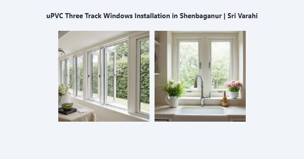 Top uPVC Three Track Windows Installation in Shenbaganur, Kodaikanal | Sri Varahi