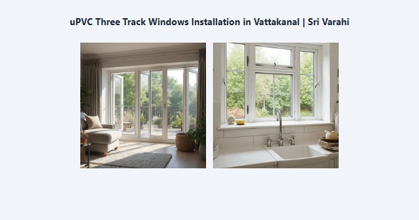Top uPVC Three Track Windows Installation in Vattakanal, Kodaikanal | Sri Varahi