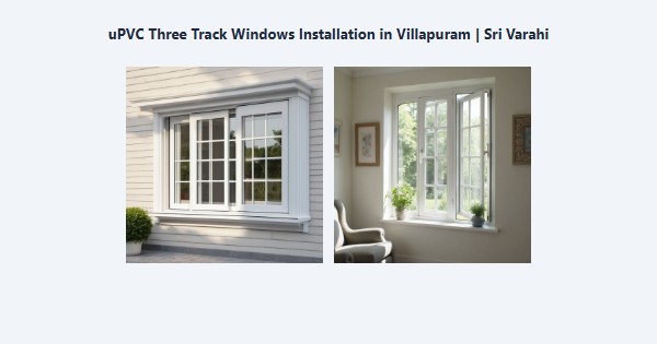 Top uPVC Three Track Windows Installation in Villapuram, Madurai | Sri Varahi