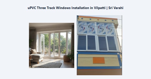 Top uPVC Three Track Windows Installation in Vilpatti, Kodaikanal | Sri Varahi