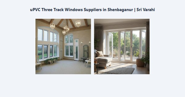 Top uPVC Three Track Windows Suppliers in Shenbaganur, Kodaikanal | Sri Varahi