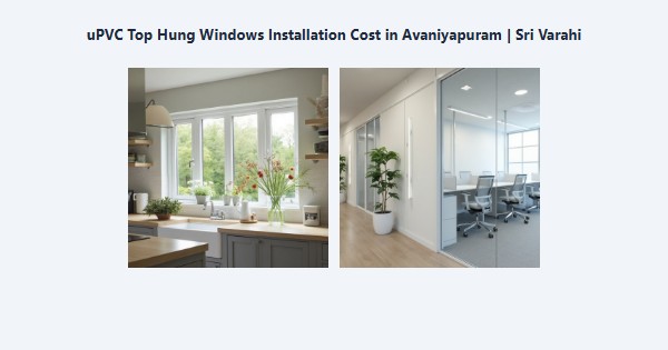 Top uPVC Top Hung Windows Installation Cost in Avaniyapuram, Madurai | Sri Varahi