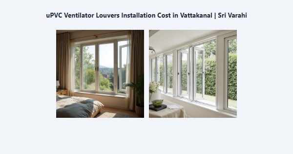 Top uPVC Ventilator Louvers Installation Cost in Vattakanal, Kodaikanal | Sri Varahi