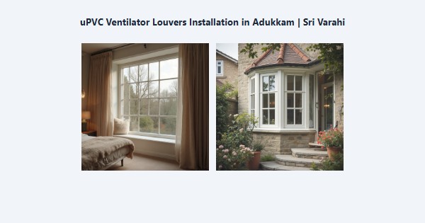 Top uPVC Ventilator Louvers Installation in Adukkam, Kodaikanal | Sri Varahi