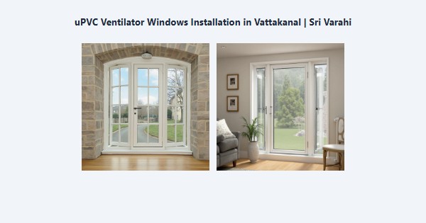 Top uPVC Ventilator Windows Installation in Vattakanal, Kodaikanal | Sri Varahi