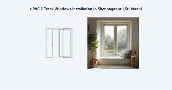uPVC 2 Track Windows Installation in Shenbaganur, Kodaikanal | Sri Varahi