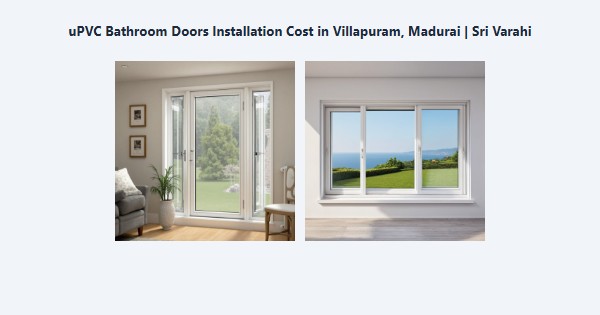 uPVC Bathroom Doors Installation Cost in Villapuram, Madurai | Sri Varahi