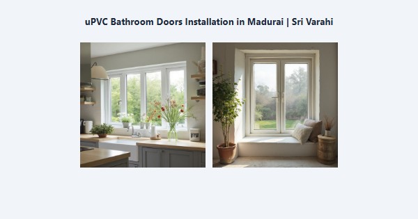 uPVC Bathroom Doors Installation in Madurai | Sri Varahi