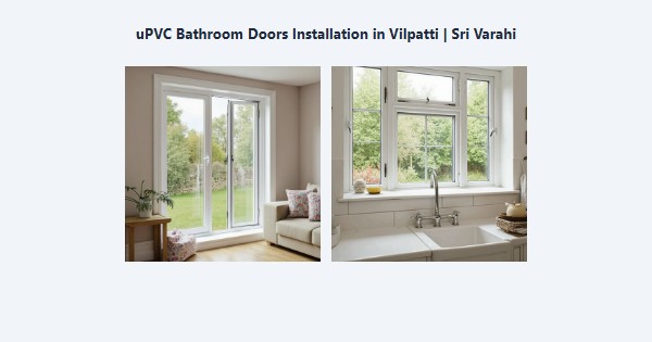 uPVC Bathroom Doors Installation in Vilpatti, Kodaikanal | Sri Varahi